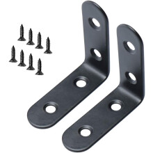 2pcs Angle Bracket Stainless Steel 50x50mm Corner Connection Fastener L Shaped Right Angle Bracket Protector Shelves Support with Screws for Furniture