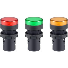 3Pcs Red Green Yellow Indicator Light AC/DC 12V, 22mm Panel Mount, for Electrical Control Panel, HVAC, DIY Projects