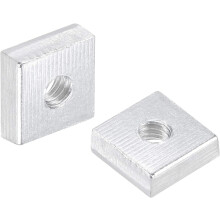 Square Nuts, M5x11mmx4mm Zinc-Plated Metric Coarse Thread Assortment Kit, 25 Pcs