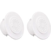Round Vent Cover, ABS Plastic Adjustable Air Vent Cover White for 4" - 4.3" Diameter Hole 2pcs