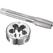 M14 x 1.5mm Metric Tap and Die Set, Machine Thread Screw Tap with Round Threading Die, Tap & Die Kit for Nut Screw Bolt Thread Repair