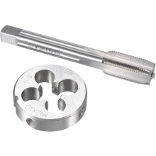 M12 x 1mm Metric Tap and Die Set, Machine Thread Screw Tap with Round Threading Die, Tap & Die Kit for Nut Screw Bolt Thread Repair