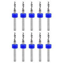 PCB Drill Bits 2.2mm Tungsten Carbide Rotary Tool Jewelry CNC Engraving Print Circuit Board Micro Drill Bits 1/8 Inch Shank 10 Pcs