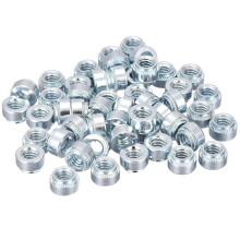 Self -Clinching Nuts,1/4-20 x 0.22-Inch Carbon Steel with Zinc Plating Rivet Nut Round Head Steel Metal Sheet Mounting Hardware Fastener 100pcs
