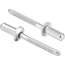 Blind Rivets, 304 Stainless Steel Pull Rivets Core Decoration Rivets 4.8mm Diameter 13mm Grip Length Close End Silver Tone, 25pcs