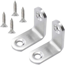 2pcs Angle Bracket Stainless Steel 30x30mm Corner Brace Fastener L Shaped Right Angle Brackets Corner Protector Shelf Support with Screws for Furnitur
