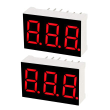 Common Anode 11 Pin 3 Bit 7 Segment Display 0.89 x 0.55 x 0.28 Inch 0.35" LED Display Digital Tube 2pcs