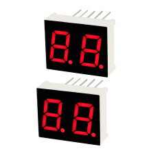 Common Cathode 10 Pin 2 Bit 7 Segment Display 0.79 x 0.63 x 0.28 Inch 0.4" Red LED Display Digital Tube 2pcs