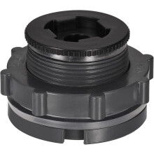PVC Bulkhead Tank Adapter with Plug Fitting G1-1/2 Thread for Rain Buckets Water Tanks Ponds 1 Set