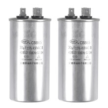 Run Capacitor Round CBB65 30uF 30mfd 450V AC 40/85/21 Aluminum Case with Terminal for Air Conditioner Compressor Motor Heat Pump Condenser 2Pcs