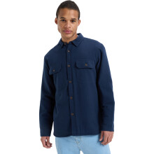 (XL, Dark Navy) Quiksilver Mens Husson Sherpa Button Up Long Sleeve Shirt