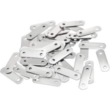 Repair Plate, 34mmx10mm, Flat Fixing Mending Corner Brace Bracket Connector, Pack of 50