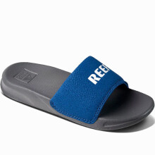 (13K UK, Reef Grey/Blue) Reef Childrens Kids One Slide Summer Beach Sandals Thongs Flip Flops Sliders
