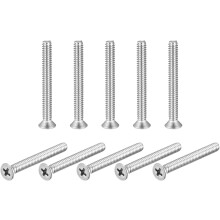 10#-24x1-3/4" Flat Head Machine Screws Phillips 304 Stainless Steel Bolts 50pcs