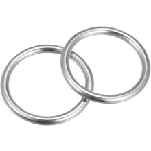 316 Stainless Steel Round Ring Welded O-Rings 40mm(1.57") ID 5mm Thick 2pcs