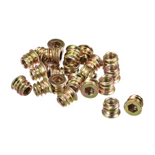 M6x10mm Threaded Inserts for Wood Hex Socket Drive Furniture Screw-in Nut 24pcs