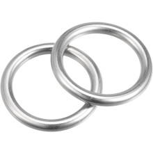316 Stainless Steel Round Ring Welded O-Rings 35mm(1.38") ID 6mm Thick 2pcs
