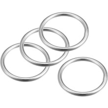 316 Stainless Steel Round Ring Welded O-Rings 35mm(1.38") ID 4mm Thick 4pcs
