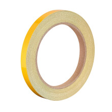Reflective Tape Yellow, 10mm x 25m, Outdoor Waterproof Warning Tape for Bikes, RV, and Boat Striping Marking