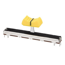 Fader Variable Resistors Mixer 75mm Straight Slide Potentiometer B10K Ohm Yellow Black Knobs