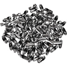 Ball Chain Connector, 3.2mm Ball Chains Clasp Crimp Link Clips Connection, Iron Electroplating Silver Black Pack of 200