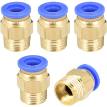 Straight Pneumatic Push to Quick Connect Fittings G3/8 Male x 10mm Tube OD 5pcs