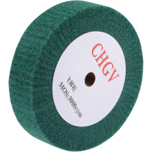 200mm x 50mm 240 Grit Non-Woven Polishing Burnishing Wheel Nylon Wire Drawing Abrasive Flap Wheel for Stainless Steel Copper Green