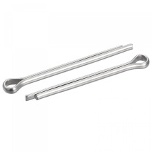 Split Cotter Pin, 6mm x 80mm Stainless Steel Clip Fastener Fitting for Automotive, Mechanics, Silver Tone, 2Pcs