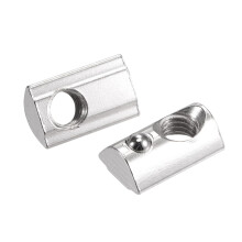 M8 T Slot Nuts Roll in Spring T-nut with Ball Carbon Steel for 4040 Series Aluminum Extrusion Profile Rail with 8mm Slot 30Pcs