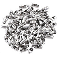 Ball Chain Connector, 4.5mm Ball Chains Clasp Crimp Clips Link Stainless Steel Connection, Pack of 100