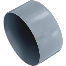 4pcs Rubber End Caps 75mm ID Vinyl Round Tube Bolt Cap Cover Screw Thread Protectors Grey, 50mm Height