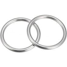 316 Stainless Steel Round Ring Welded O-Rings 50mm(1.97") ID 6mm Thick 2pcs