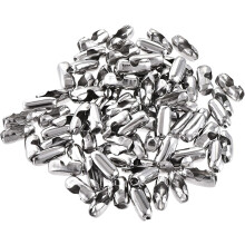 Ball Chain Connector, 4mm Ball Chains Clasp Crimp Clips Link Stainless Steel Connection, Pack of 100