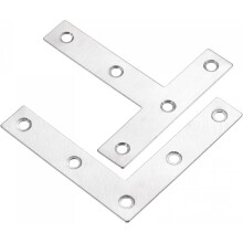 Corner Bracket Mending Repairing Plate, 5Pcs 80x80mm L Shape Brace, 10Pcs 80x80mm T Shape Brace for Joint Fastener