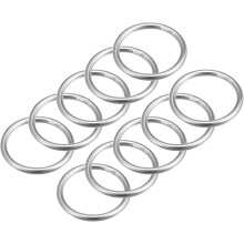 316 Stainless Steel Round Ring Welded O-Rings 20mm(0.79") ID 4mm Thick 10pcs