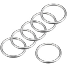 316 Stainless Steel Round Ring Welded O-Rings 20mm(0.79") ID 4mm Thick 6pcs