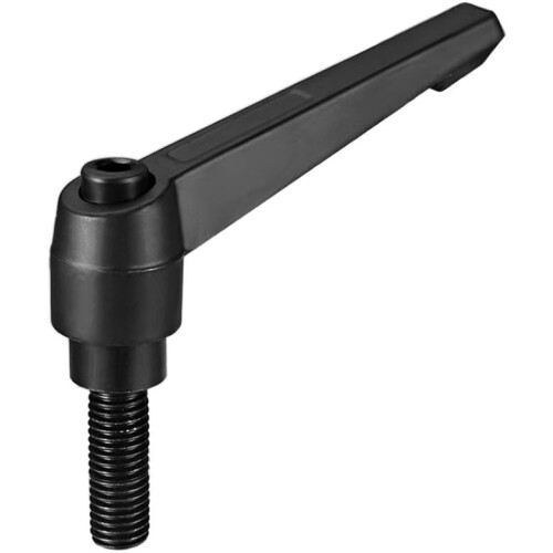 M12 x 25mm Handle Adjustable Clamping Lever Thread Push Button Ratchet Male Threaded Stud Knobs Quick Release Screw Handles Bolts with Locking Lever B