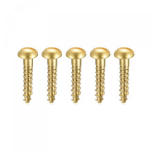 Wood Screws M3 x 16mm Slotted Round Head Brass Self-Tapping Screw 100 Pcs