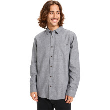 (M, India Ink) Quiksilver Mens Motherfly Heather Button Up Long Sleeve Shirt