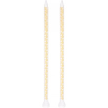 2 Pcs Epoxy Tubes Static Mixer, 11.42-inch Plastic Resin Mixing Nozzle Round Connector for AB Glue Adhesive Gun Applicator 400ml Cartridges, Yellow
