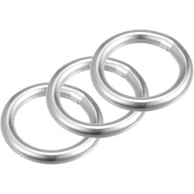 316 Stainless Steel Round Ring Welded O-Rings 40mm(1.57") ID 8mm Thick 3pcs
