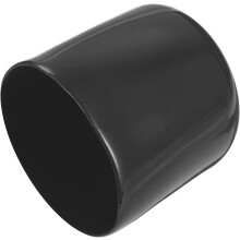 4pcs Rubber End Caps 39mm ID Vinyl Round End Cap Cover Screw Thread Protectors Black, 30mm Height