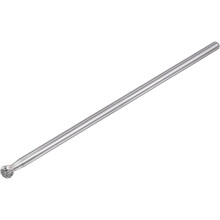 Carbide Burrs Rotary Files, Double Cut Ball Tungsten Carbide Tip 8mm Cutting Head 6mm Shank 150mm (6-Inch) Length for Wood Metal Stone Polishing