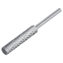Tungsten Carbide Rotary Files 1/8" 3mm Shank, 1/4" 6mm Cutting Dia Double Cut Cylinder Grinding Cutter Tools for Wood Soft Metal Polishing Carving