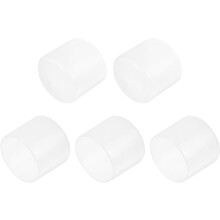 5pcs Rubber End Caps 50mm(2 inch) ID Vinyl PVC Round Tube Bolt Cap Cover Screw Thread Protectors Clear