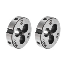 M4 Metric Round Die, Machine Thread Left Hand Threading Die, Alloy Tool Steel Screw Thread Cutting Die, 2pcs