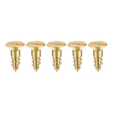 Wood Screws M4 x 12mm Slotted Flat Head Brass Self-Tapping Screw 100 Pcs