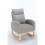 (Foam, LIGHT GREY) Mid-Century Teddy Rocking Chair, Light Grey 10