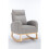 (Foam, LIGHT GREY) Mid-Century Teddy Rocking Chair, Light Grey 11