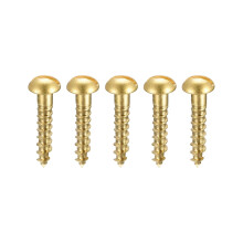 Wood Screws M3 x 16mm Slotted Round Head Brass Self-Tapping Screw 50 Pcs